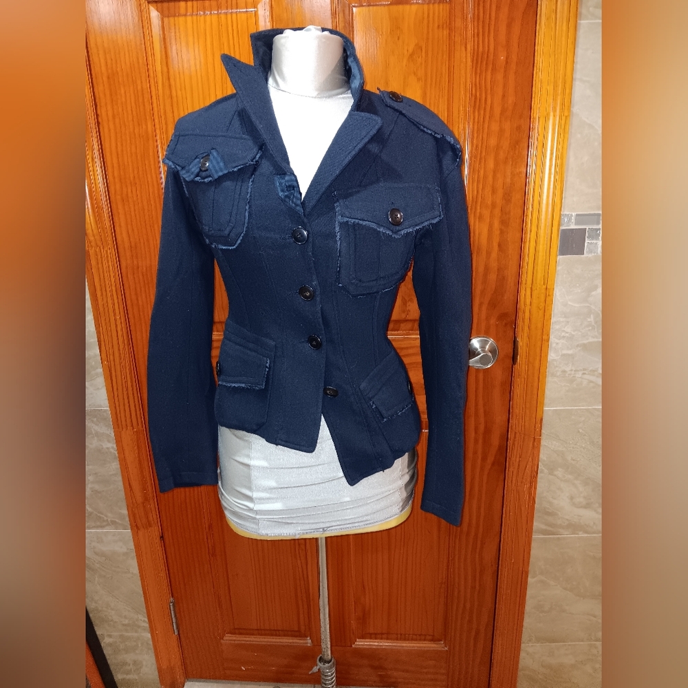 Donna Karan Collection Blue Jacket Size 2